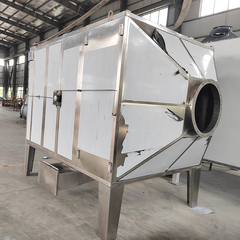 Nangungunang loading at side unloading structure 304 stainless steel activated carbon adsorption box