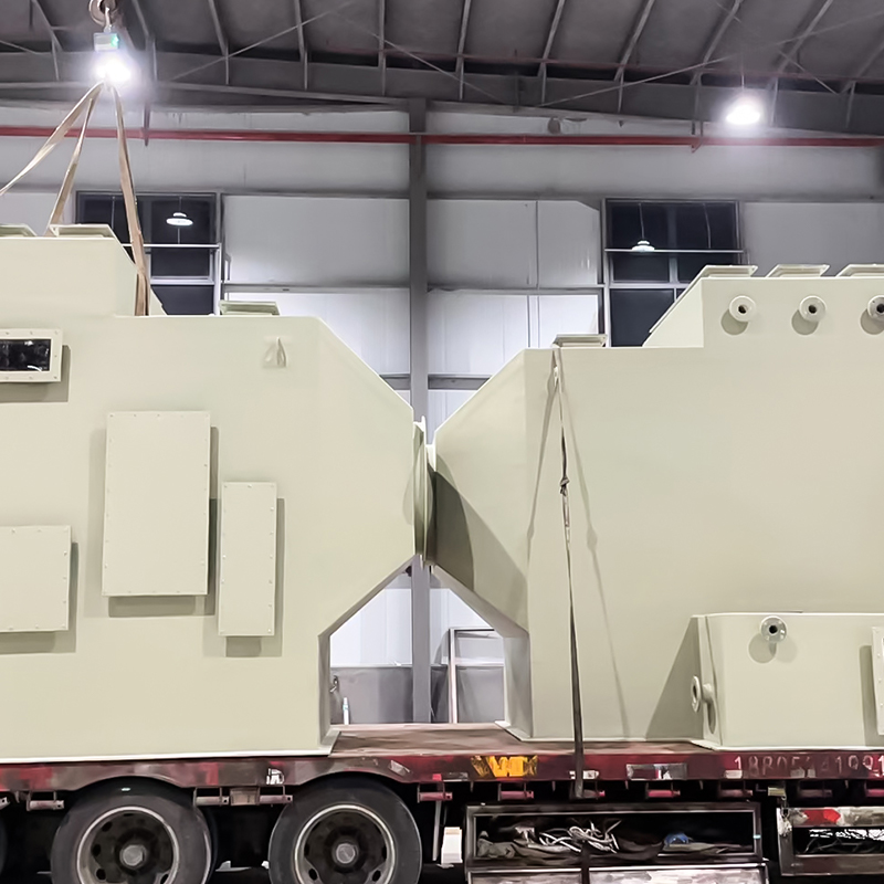 FRP pahalang na scrubber tower