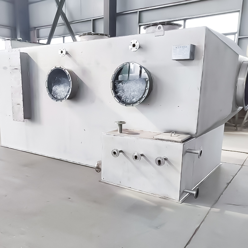 304 hindi kinakalawang na asero pahalang scrubber tower