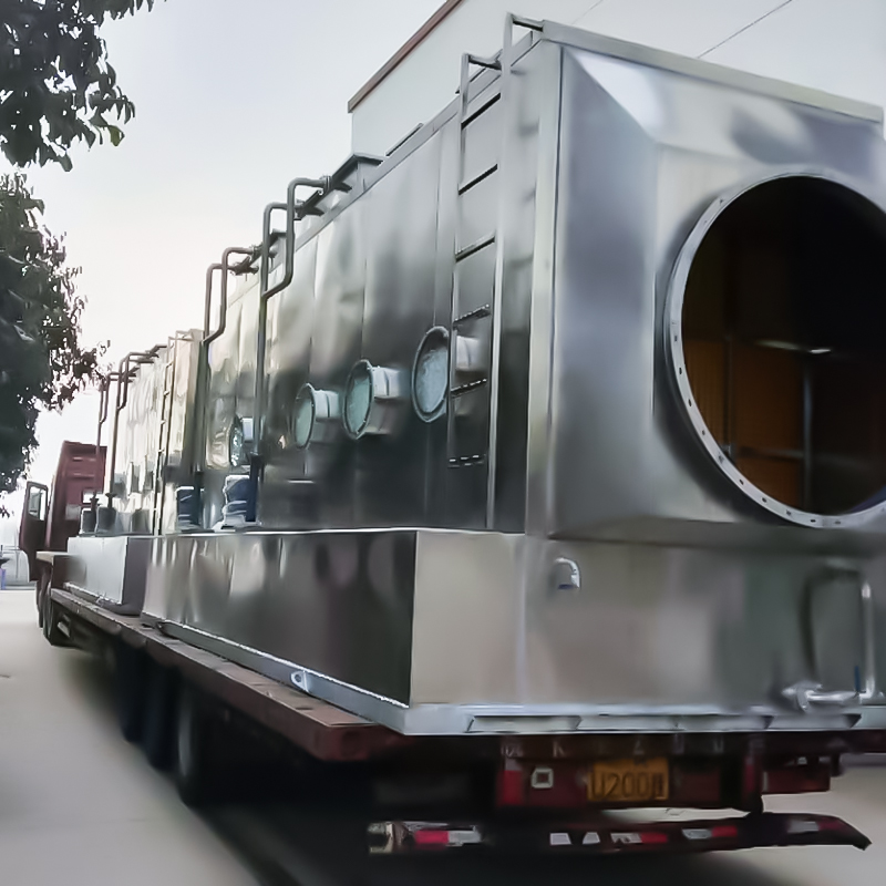 304 hindi kinakalawang na asero pahalang scrubber tower