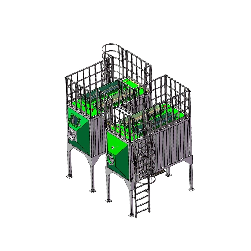 Top loading at bottom side loading carbon steel activated carbon adsorption box